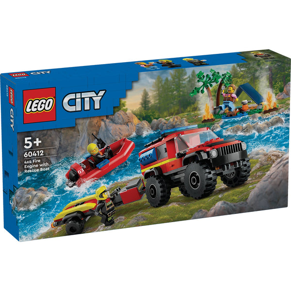 LEGO® City 4x4 Fire Truck with Rescue Boat
