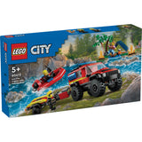 LEGO® City 4x4 Fire Truck with Rescue Boat