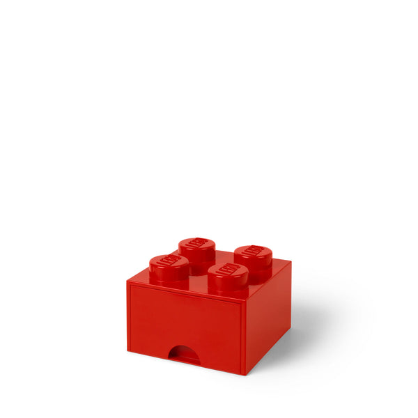 LEGO® Desk Brick Drawer 4 Knob - Red
