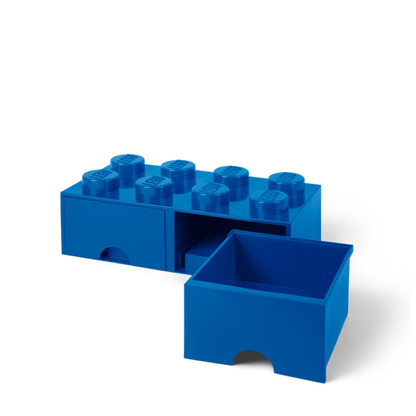LEGO® 8-Stud Storage Brick 2 Drawers - Blue