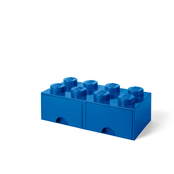 LEGO® 8-Stud Storage Brick 2 Drawers - Blue