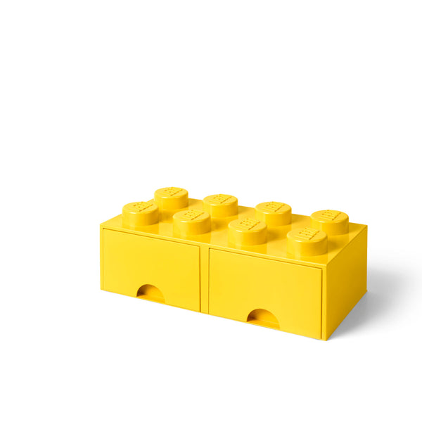 LEGO® 8-Stud Storage Brick 2 Drawers - Yellow