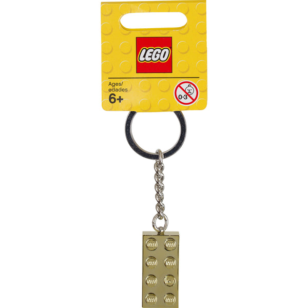 LEGO® Keyring 2x4 Stud – Gold