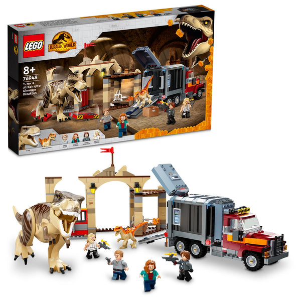 LEGO® Jurassic World T. rex & Atrociraptor Dinosaur Breakout