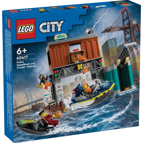 LEGO® City Police Speedboat and Crooks’ Hideout