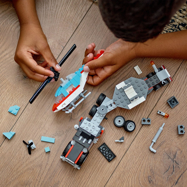 LEGO® Creator 3-in-1 Flatbed Truck with Helicopter