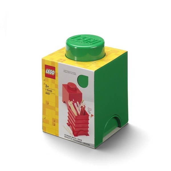 Lego Storage Brick 1 Square - Dark Green