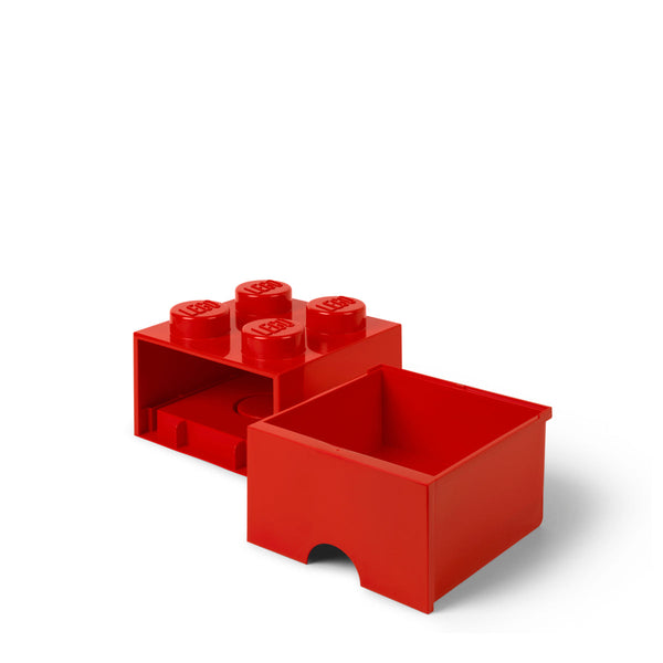 LEGO® Desk Brick Drawer 4 Knob - Red