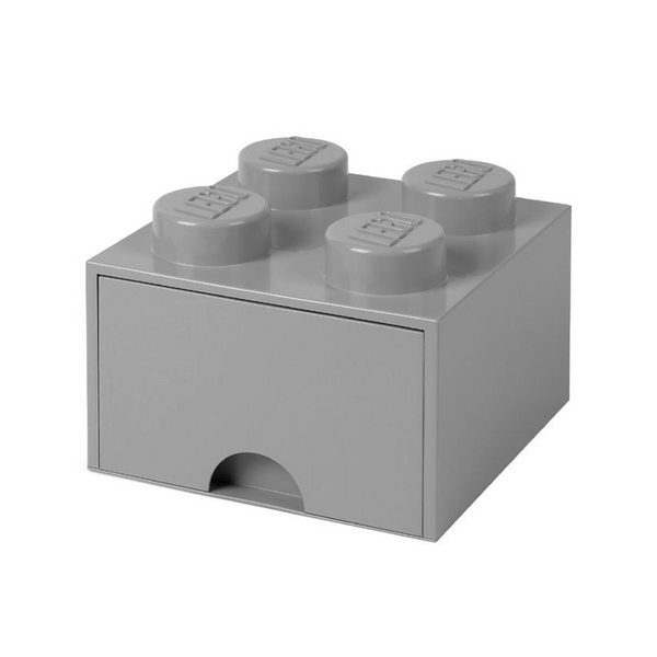 LEGO® 4-Stud Storage Brick Drawer - Medium Stone Grey