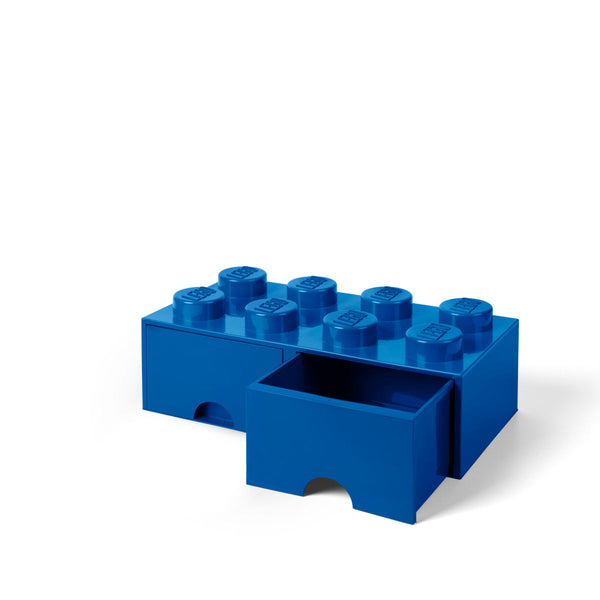 LEGO® 8-Stud Storage Brick 2 Drawers - Blue
