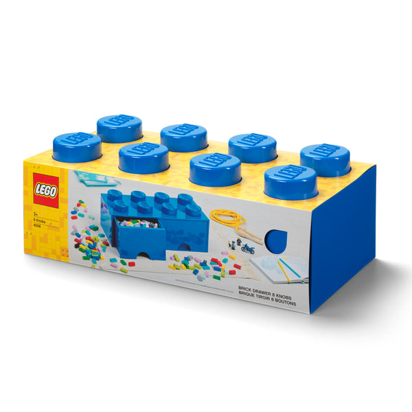 LEGO® 8-Stud Storage Brick 2 Drawers - Blue