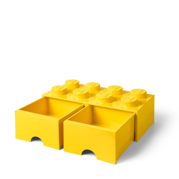 LEGO® 8-Stud Storage Brick 2 Drawers - Yellow