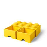 LEGO® 8-Stud Storage Brick 2 Drawers - Yellow