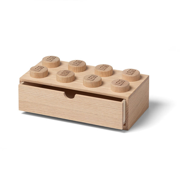 LEGO® Wooden Desk Drawer 8 – Light Oak