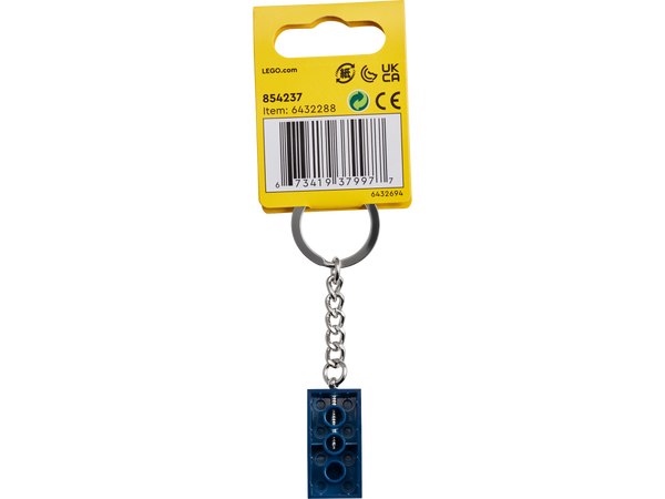 LEGO® Keyring 2x4 Stud – Earth Blue
