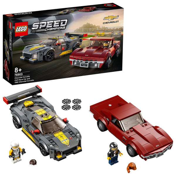 LEGO® Speed Champions Chevrolet Corvette C8.R Race Car and 1968 Chevrolet Corvette