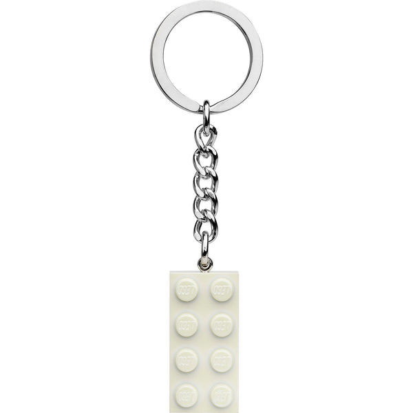 LEGO® Keyring 2x4 Stud – White
